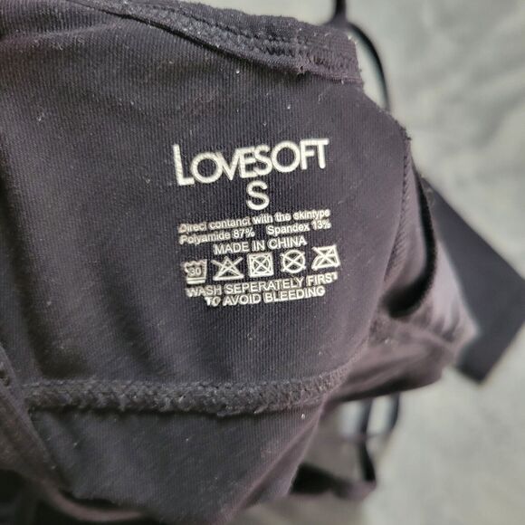 Love Soft Jumpsuit Women Small Sleeveless Surplice Jersey Knit Stretch Built In - Picture 2 of 9